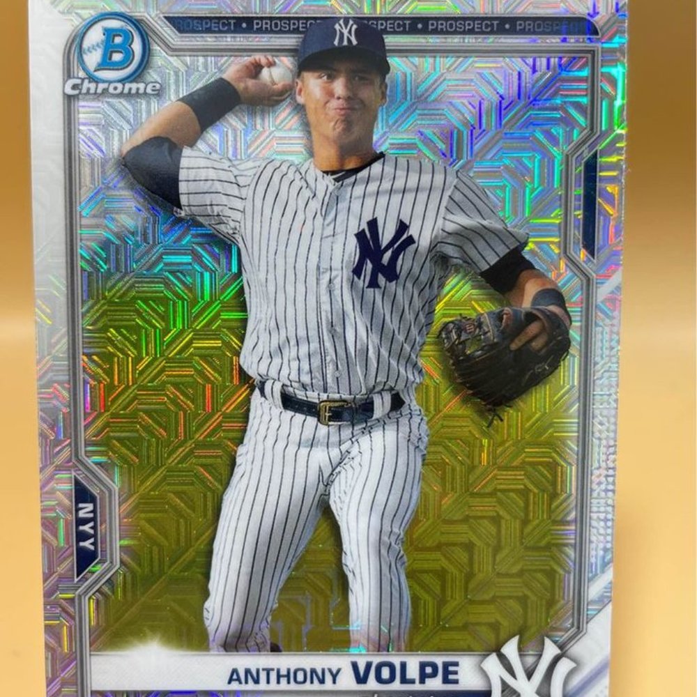 2021 Bowman Chrome Anthony Volpe Mojo Refractor Prospect RC Rookie Card